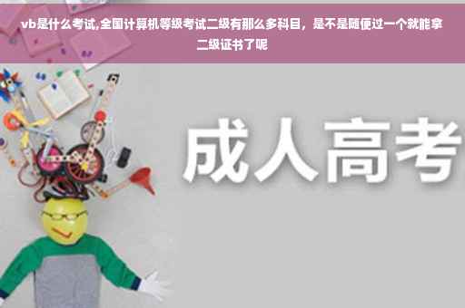 vb是什么考试,全国计算机等级考试二级有那么多科目，是不是随便过一个就能拿二级证书了呢