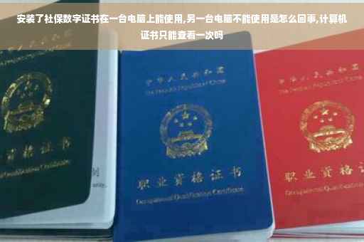 安装了社保数字证书在一台电脑上能使用,另一台电脑不能使用是怎么回事,计算机证书只能查看一次吗