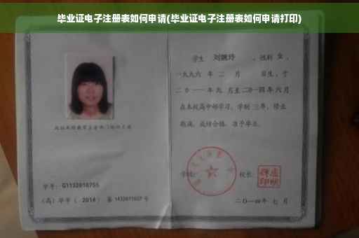毕业证电子注册表如何申请(毕业证电子注册表如何申请打印)