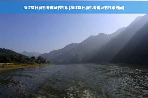 浙江省计算机考试证书打印(浙江省计算机考试证书打印时间)