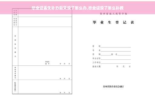 毕业证丢失补办后又没了怎么办,毕业证没了怎么补救