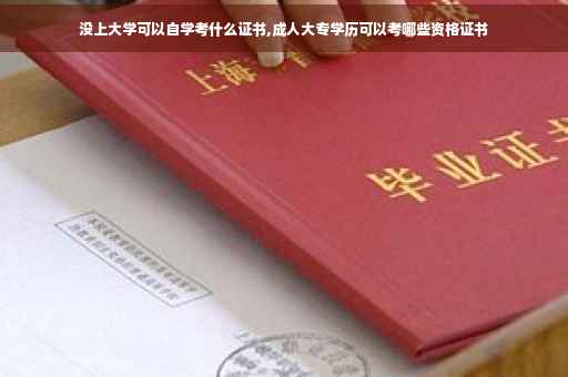 没上大学可以自学考什么证书,成人大专学历可以考哪些资格证书