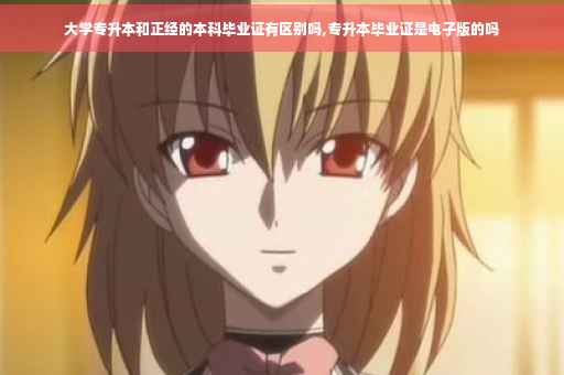 大学专升本和正经的本科毕业证有区别吗,专升本毕业证是电子版的吗