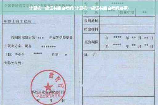 计算机一级证书能自考吗(计算机一级证书能自考吗知乎)