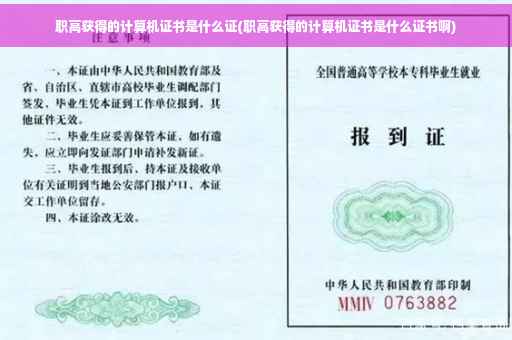 职高获得的计算机证书是什么证(职高获得的计算机证书是什么证书啊)