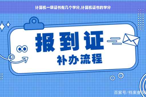 计算机一级证书有几个学分,计算机证书的学分