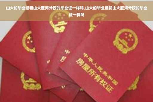 山大的毕业证和山大威海分校的毕业证一样吗,山大的毕业证和山大威海分校的毕业证一样吗