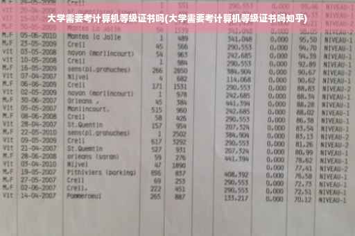 大学需要考计算机等级证书吗(大学需要考计算机等级证书吗知乎)