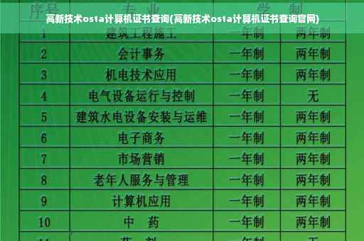 高新技术osta计算机证书查询(高新技术osta计算机证书查询官网)