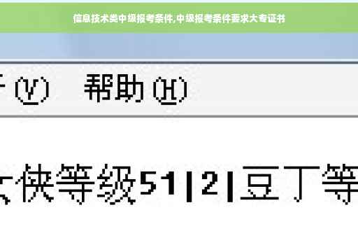信息技术类中级报考条件,中级报考条件要求大专证书