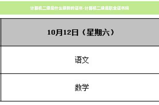 计算机二级是什么级别的证书-计算机二级是职业证书吗