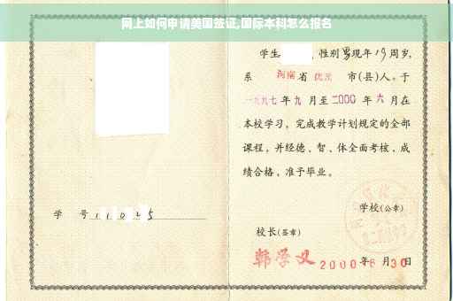 网上如何申请美国签证,国际本科怎么报名