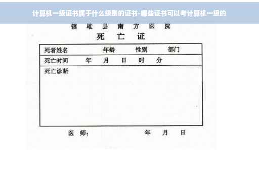 计算机一级证书属于什么级别的证书-哪些证书可以考计算机一级的