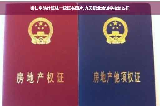 铜仁学院计算机一级证书图片,九天职业培训学校怎么样