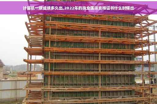 计算机一级成绩多久出,2022年的执业医师资格证书什么时候出