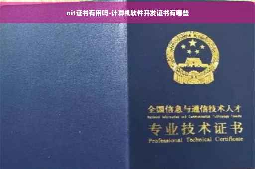 nit证书有用吗-计算机软件开发证书有哪些