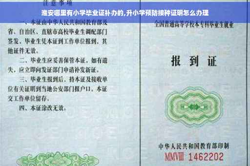 淮安哪里有小学毕业证补办的,升小学预防接种证明怎么办理