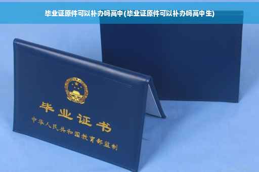 毕业证原件可以补办吗高中(毕业证原件可以补办吗高中生)