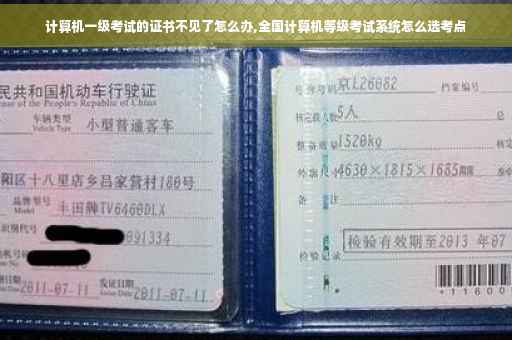 计算机一级考试的证书不见了怎么办,全国计算机等级考试系统怎么选考点