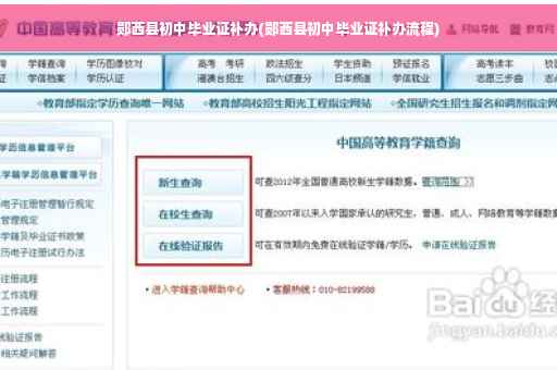 郧西县初中毕业证补办(郧西县初中毕业证补办流程)