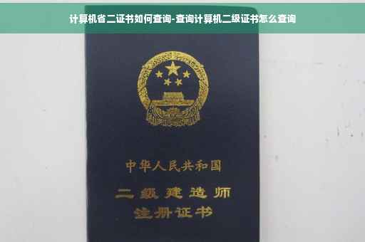 计算机省二证书如何查询-查询计算机二级证书怎么查询
