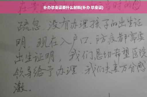 补办毕业证要什么材料(补办 毕业证)