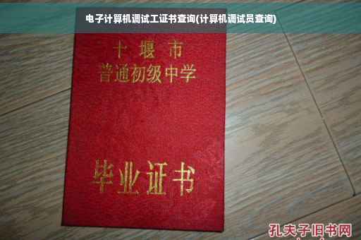 电子计算机调试工证书查询(计算机调试员查询)