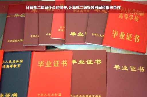 计算机二级证什么时候考,计算机二级报名时间和报考条件