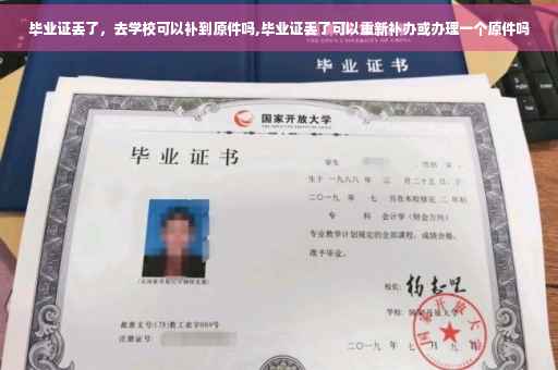 毕业证丢了，去学校可以补到原件吗,毕业证丢了可以重新补办或办理一个原件吗