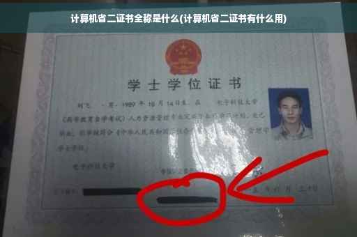 计算机省二证书全称是什么(计算机省二证书有什么用)