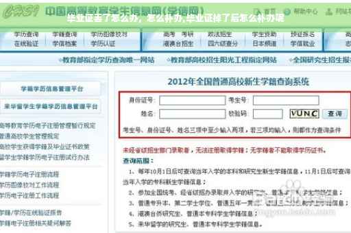 毕业证丢了怎么办，怎么补办,毕业证掉了后怎么补办呢