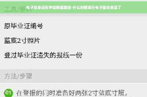 电子毕业证在学信网哪里找-什么时候实行电子版毕业证了