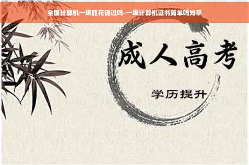 全国计算机一级能花钱过吗-一级计算机证书简单吗知乎