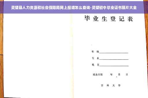 灵璧县人力资源和社会保障局网上报道怎么查询-灵璧初中毕业证书图片大全