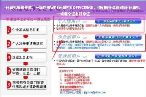 计算机等级考试，一级的考WPS还是MS OFFICE好啊。他们有什么区别啊-计算机一级哪个证书好拿证