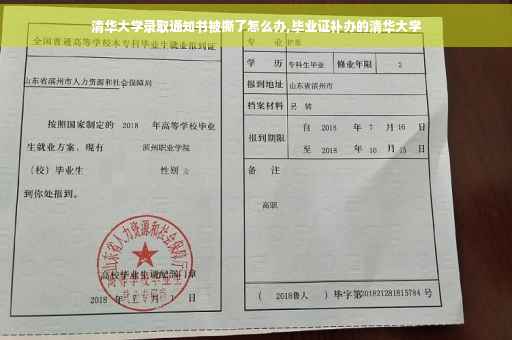 清华大学录取通知书被撕了怎么办,毕业证补办的清华大学