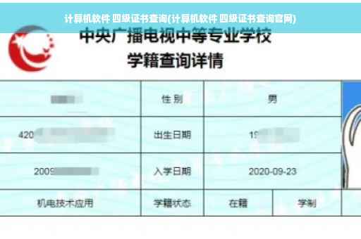 计算机软件 四级证书查询(计算机软件 四级证书查询官网)