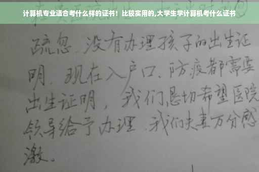 计算机专业适合考什么样的证书！比较实用的,大学生学计算机考什么证书