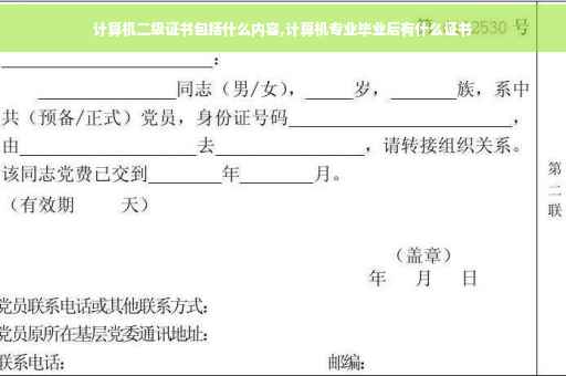 计算机二级证书包括什么内容,计算机专业毕业后有什么证书