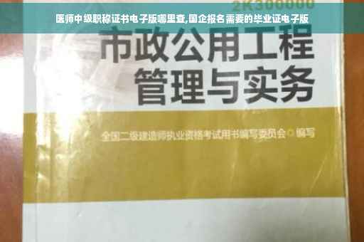医师中级职称证书电子版哪里查,国企报名需要的毕业证电子版