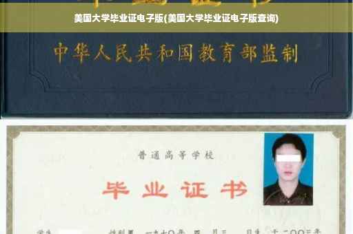 美国大学毕业证电子版(美国大学毕业证电子版查询)