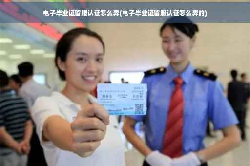 电子毕业证留服认证怎么弄(电子毕业证留服认证怎么弄的)