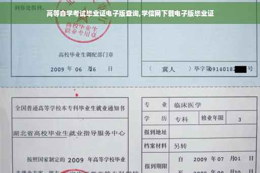 高等自学考试毕业证电子版查询,学信网下载电子版毕业证