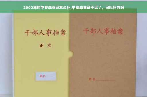 2002年的中专毕业证怎么补,中专毕业证不见了，可以补办吗