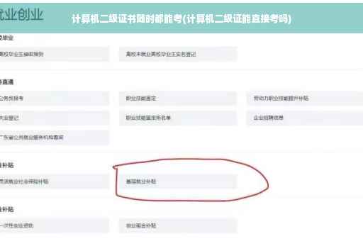 计算机二级证书随时都能考(计算机二级证能直接考吗)