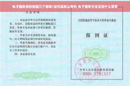 电子商务师的有哪几个等级?证书是怎么考的,电子商务毕业证是什么意思