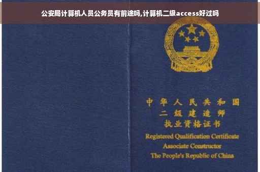 公安局计算机人员公务员有前途吗,计算机二级access好过吗