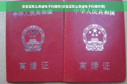 毕业证怎么弄成电子扫描件(毕业证怎么弄成电子扫描件呢)