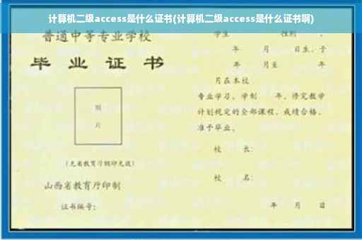 计算机二级access是什么证书(计算机二级access是什么证书啊)