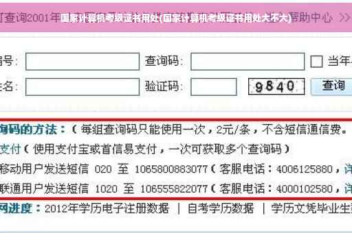 国家计算机考级证书用处(国家计算机考级证书用处大不大)